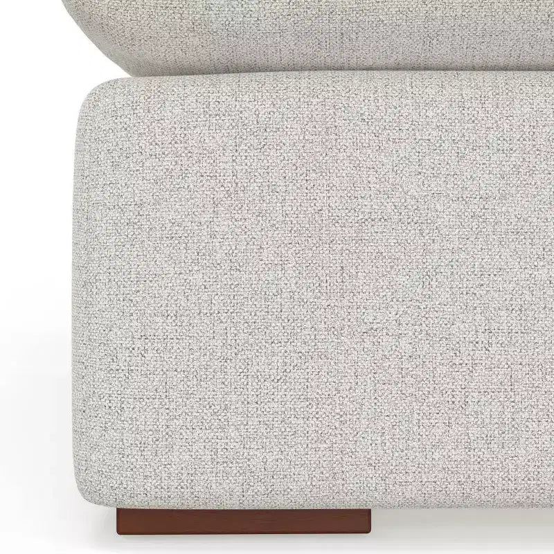 Letto imbottito a piattaforma con testiera ad ali – Queen, tessuto di lino, nessun materasso a molle necessario