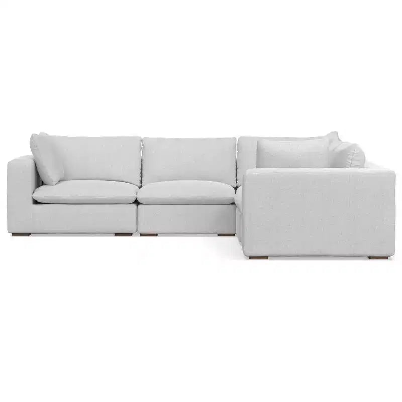 Poltrona d'accento in rattan e vimini con cuscino – Naturale/Bianco, 29L x 30P x 30A pollici.