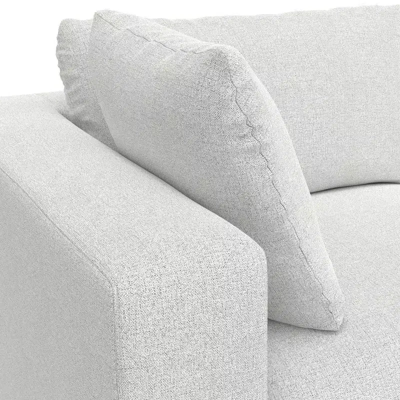 Poltrona d'accento in rattan e vimini con cuscino – Naturale/Bianco, 29L x 30P x 30A pollici.