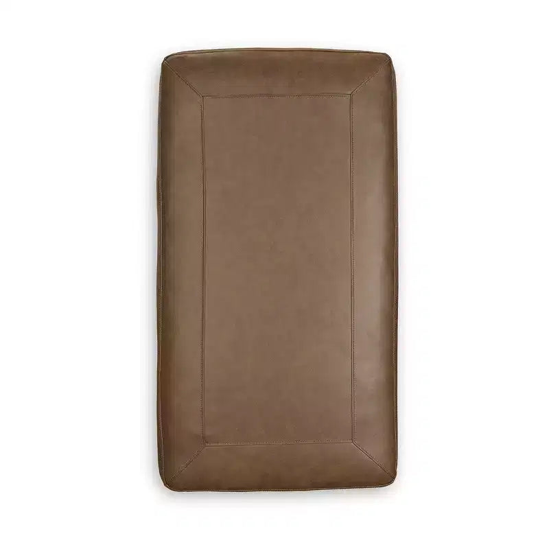 Pouf Tradizionale in Pelle, Caramello
