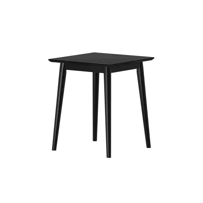 Tavolino da salotto quadrato in legno massello di pino da 50 cm, stile moderno di metà secolo, finitura a basso VOC, alto 60 cm