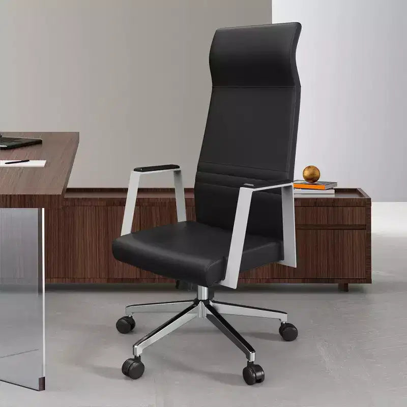 Sedia da ufficio ergonomica con schienale alto, supporto lombare, schienale in rete, girevole e regolabile in altezza
