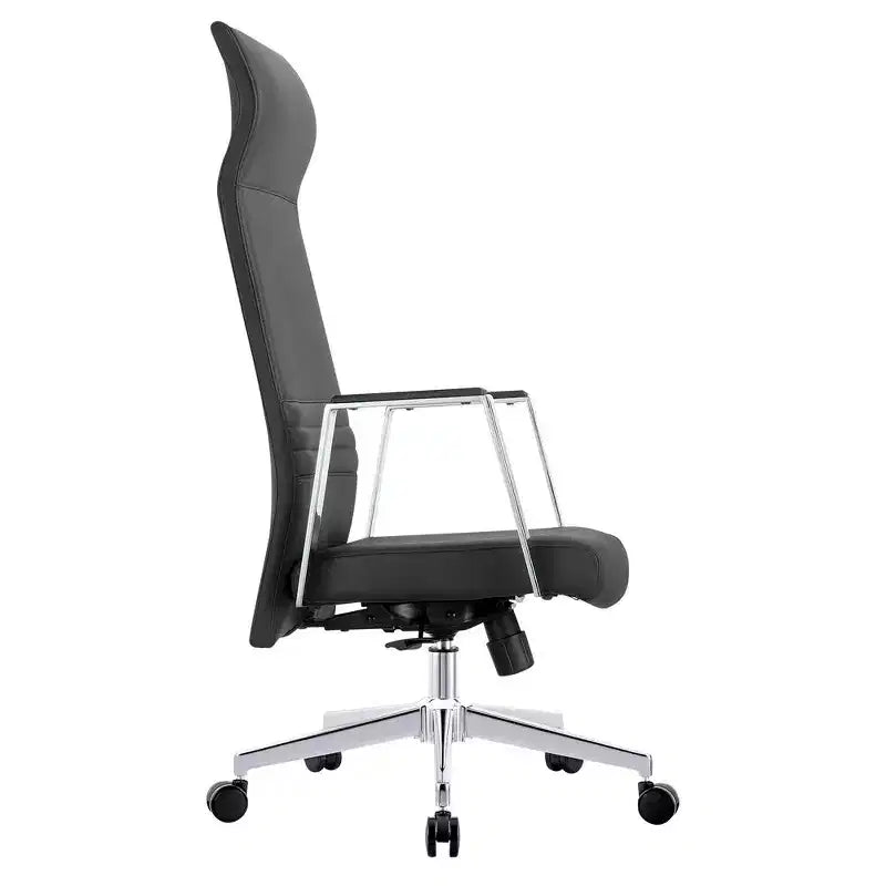 Sedia da ufficio ergonomica con schienale alto, supporto lombare, schienale in rete, girevole e regolabile in altezza