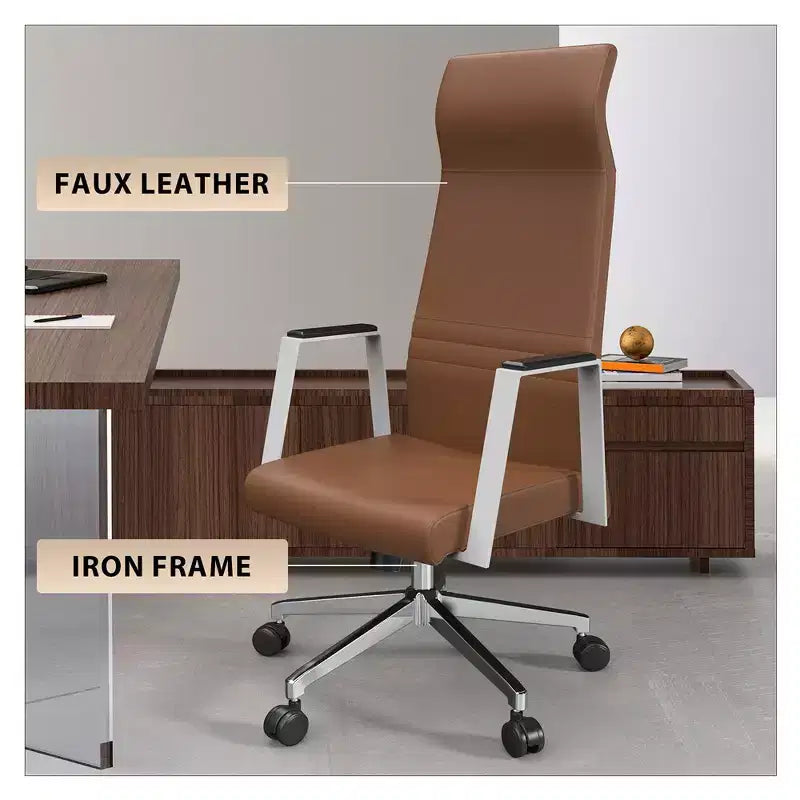 Sedia da ufficio ergonomica con schienale alto, supporto lombare, schienale in rete, girevole e regolabile in altezza