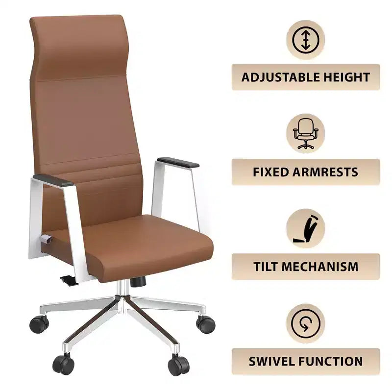 Sedia da ufficio ergonomica con schienale alto, supporto lombare, schienale in rete, girevole e regolabile in altezza