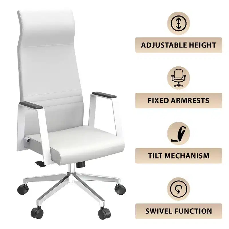 Sedia da ufficio ergonomica con schienale alto, supporto lombare, schienale in rete, girevole e regolabile in altezza