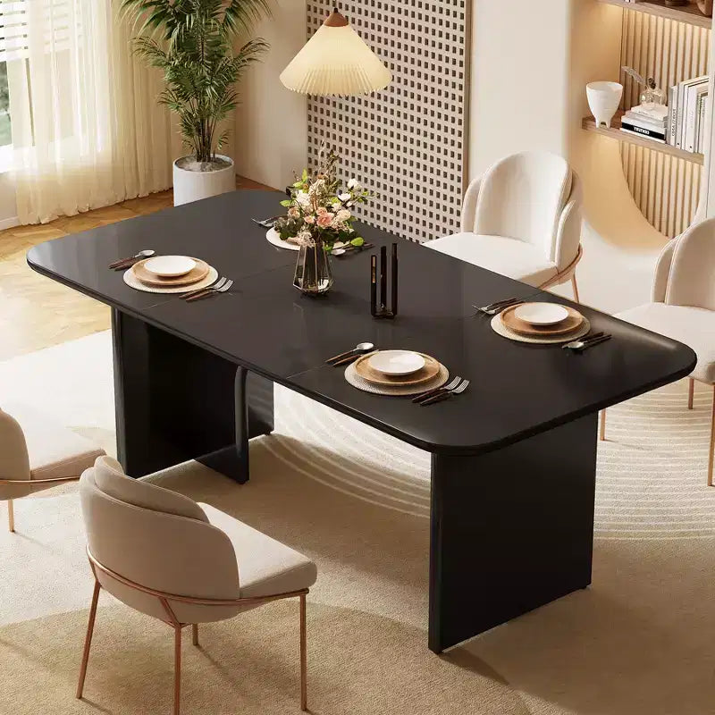 Tavolo da pranzo in legno massello stile rustico – Base a cavalletto, 6 posti, 152.4 L x 91.4 P x 76.2 A cm.