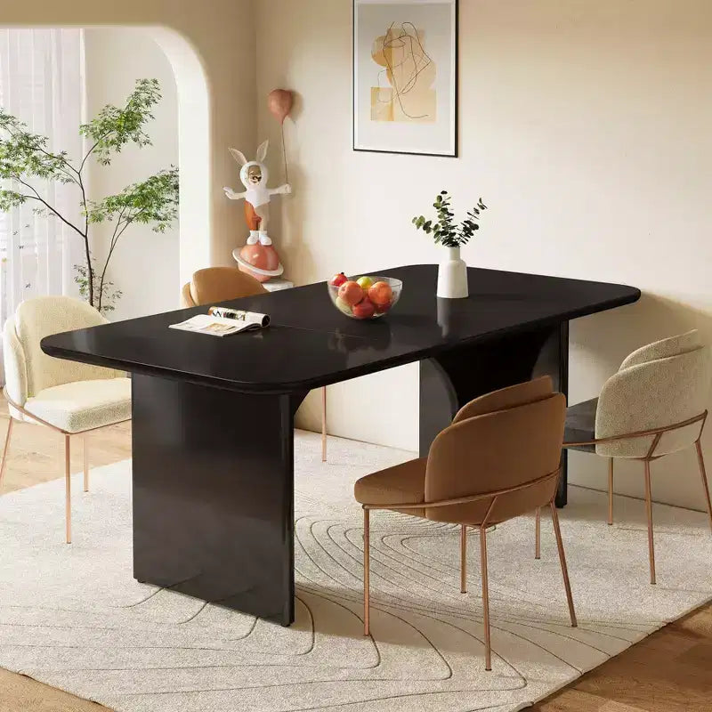 Tavolo da pranzo in legno massello stile rustico – Base a cavalletto, 6 posti, 152.4 L x 91.4 P x 76.2 A cm.