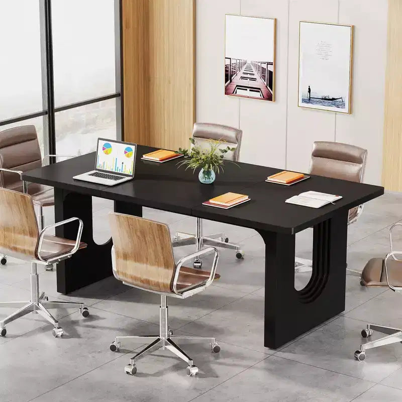 Scrivania direzionale moderna grande 180 cm, piano in MDF con struttura in metallo, per ufficio o studio domestico