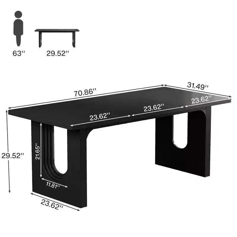 Scrivania direzionale moderna grande 180 cm, piano in MDF con struttura in metallo, per ufficio o studio domestico