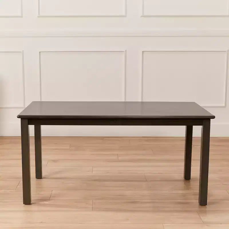 Tavolo rettangolare per bambini in legno di gomma, 122 x 61 x 58 cm, certificato GREENGUARD Gold, colori assortiti