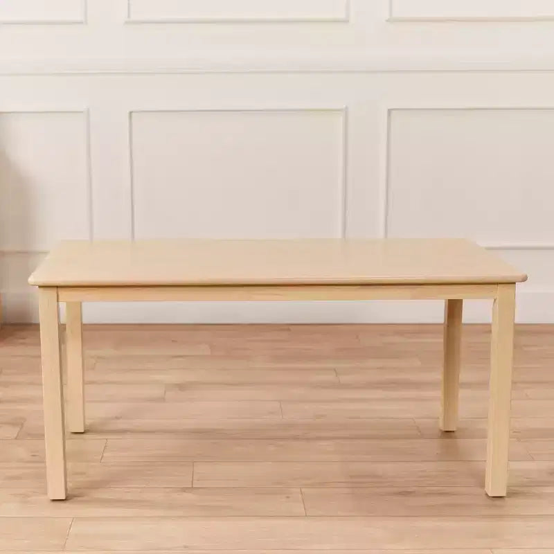 Tavolo rettangolare per bambini in legno di gomma, 122 x 61 x 58 cm, certificato GREENGUARD Gold, colori assortiti