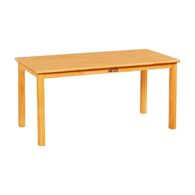 Tavolo rettangolare per bambini in legno di gomma, 122 x 61 x 58 cm, certificato GREENGUARD Gold, colori assortiti