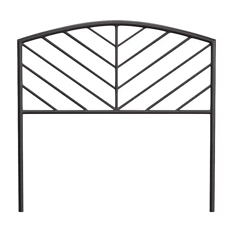 Hillsdale Furniture Essex Metal Headboard with Chevron Spindle Design Gray Bronze
