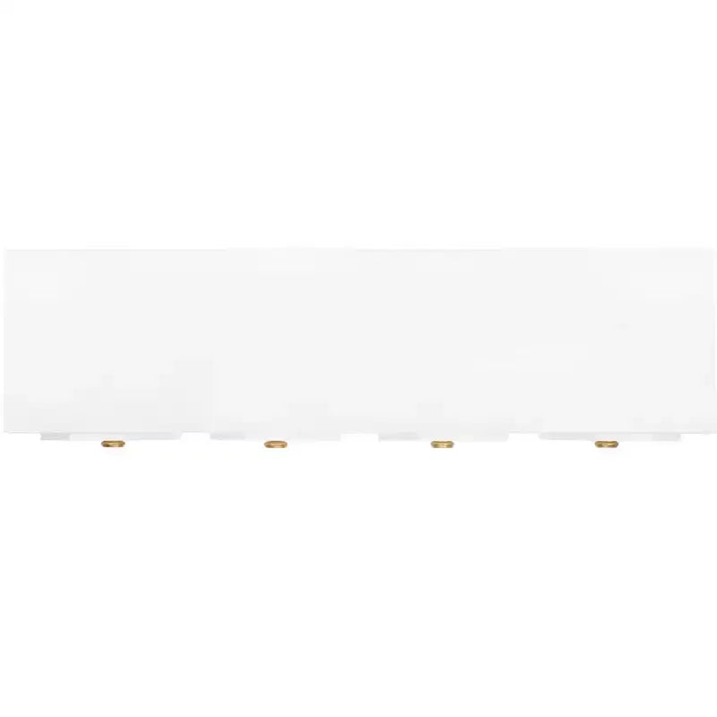 Credenza bianca lucida con 3 ante e 2 ripiani regolabili – 137L x 35,5P x 76A cm