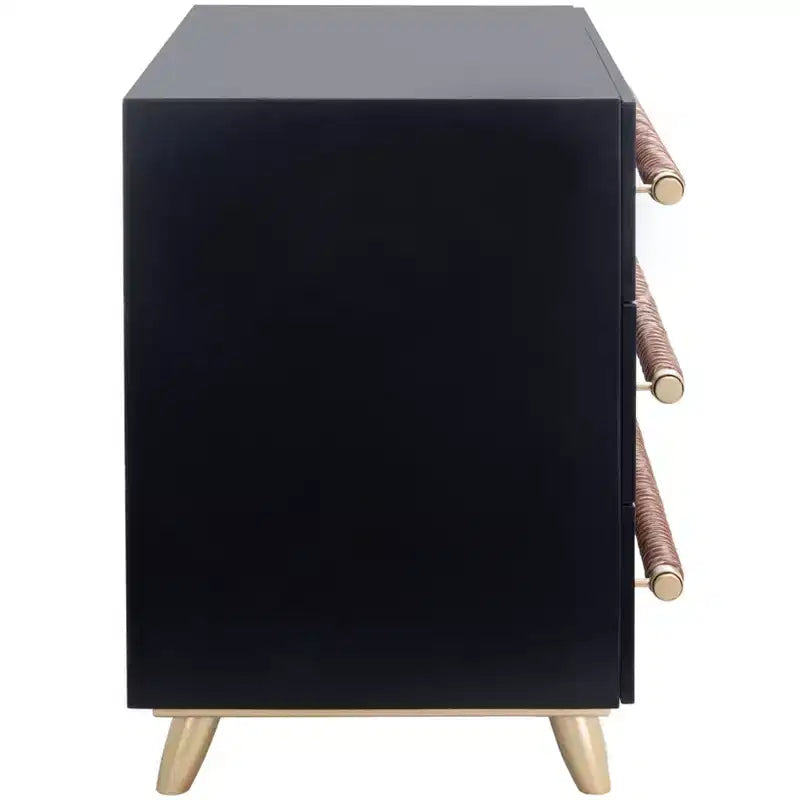 Cassettiera a 3 cassetti con gambe affusolate