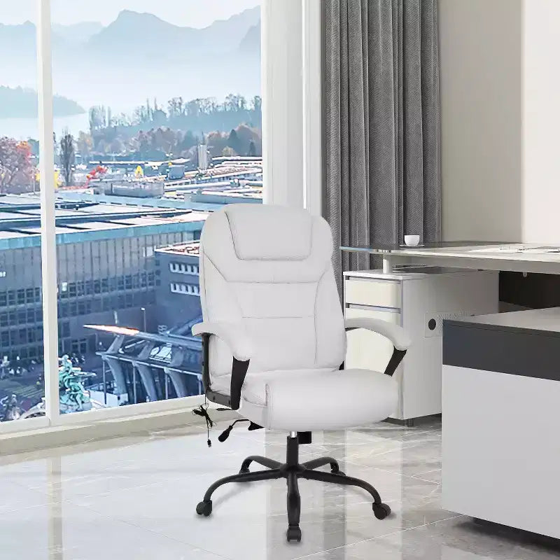 Sedia da ufficio direzionale Big & Tall con supporto lombare, seduta ampia, altezza regolabile e girevole